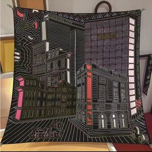 Architectural Print Scarf silk scarf